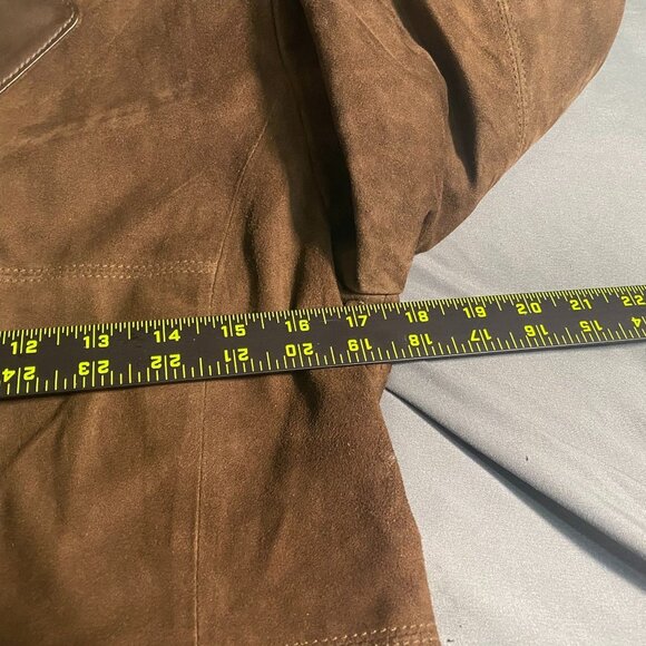 Brooks Brothers 346 Women's Blazer Jacket Size 6 Brown Suede Leather Button Up - Picture 4 of 16